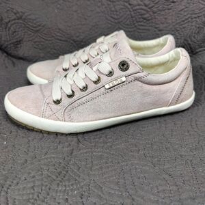 TAOS Plim Soul Neutral Rose Pink Casual Canvas Lace Up Sneaker Flats Women's 7.5